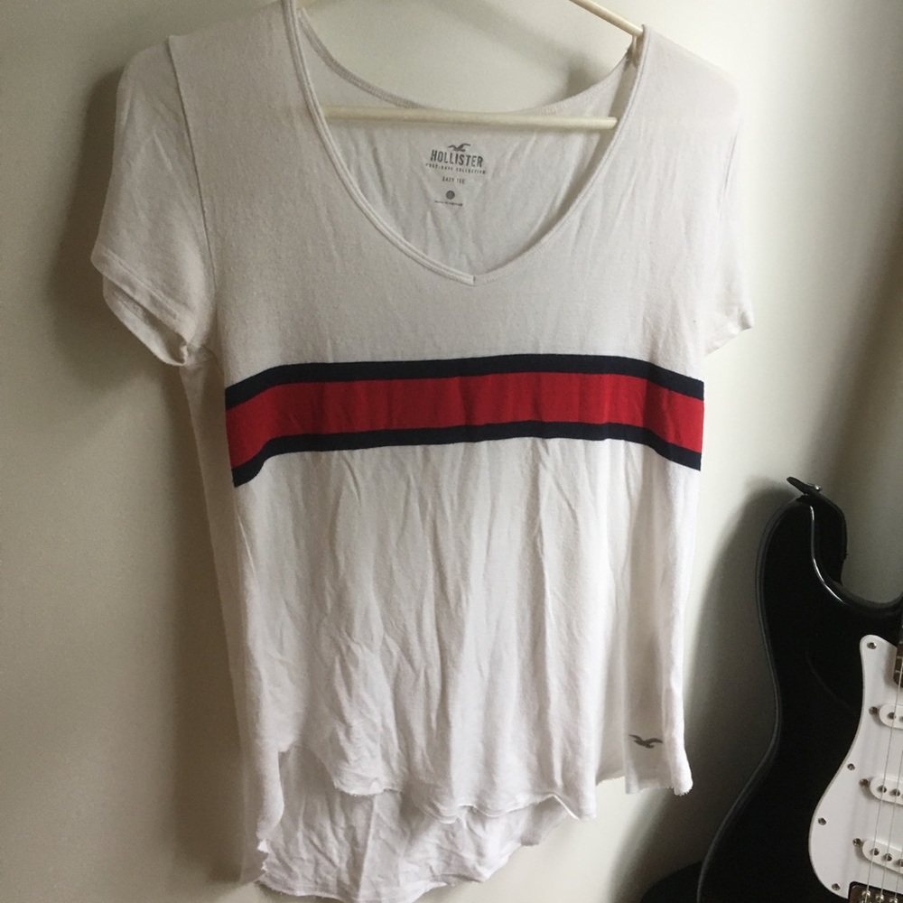 Hollister red stripe shirt